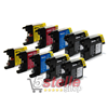 KIT 10 CARTUCCE XL COMPATIBILI CON BROTHER LC1240 NERO+COLORI