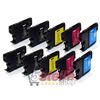 KIT 10 CARTUCCE XL COMPATIBILI CON BROTHER LC980 LC1100 NERO+COLORI