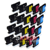 KIT 20 CARTUCCE XL COMPATIBILI CON BROTHER LC980 LC1100 NERO+COLORI