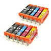 KIT 10 CARTUCCE XL COMPATIBILI CON CANON PGI-550BK CLI-551BK CLI-551C CLI-551M CLI-551Y NERO+COLORI