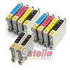 KIT 10 CARTUCCE COMPATIBILI CON EPSON T0441 T0442 T0443 T0444 (T0445) NERO+COLORI