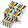 KIT 20 CARTUCCE COMPATIBILI CON EPSON T0441 T0442 T0443 T0444 (T0445) NERO+COLORI