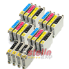 KIT 20 CARTUCCE COMPATIBILI CON EPSON T0611 T0612 T0613 T0614 (T0615) NERO+COLORI