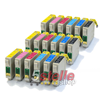 KIT 18 CARTUCCE COMPATIBILI CON EPSON T0801 T0802 T0803 T0804 T0805 T0806 (T0807) NERO+COLORI