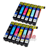 KIT 12 CARTUCCE XL COMPATIBILI CON EPSON 24XL T2431 T2432 T2433 T2434 T2435 T2436 (T2438) NERO+COLORI
