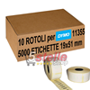 10 ROTOLI ETICHETTE ADESIVE DYMO 19x51 MM 11355 PER LABELWRITER 400 450