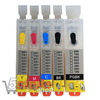 KIT 5 CARTUCCE RICARICABILI PER CANON PGI-550BK CLI-551BK CLI-551C CLI-551M CLI-551Y AUTORESETTANTI