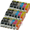 KIT 18 CARTUCCE COMPATIBILI CANON PGI-525BK CLI-526BK CLI-526C CLI-526M CLI-526Y CLI-526GY