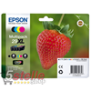 MULTIPACK 4 CARTUCCE INCHIOSTRI ORIGINALI EPSON T2996XL SERIE FRAGOLA NERO XL + COLORI XL