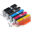 KIT 5 CARTUCCE PER CANON PGI-570BK CLI-571BK CLI-571C CLI-571M CLI-571Y ALTA CAPACITÀ REMAN