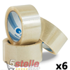 ROTOLO NASTRO ADESIVO TRASPARENTE 50x66 SCOTCH IMBALLAGGIO SPEDIZIONI PACCHI CONF. 6 PZ