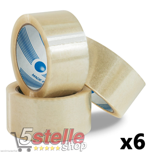 Scotch Nastro Adesivo TRASPARENTE per Imballaggi 52 mm x 132 mt 1 Rotolo