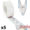 5 ROTOLI DA 2000 TICKET ETICHETTE NUMERATE ELIMINACODE A RONDINE COLORE BLU