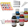 KIT 5 CARTUCCE AUTORESETTANTI RICARICABILI PER CANON PGI-525BK CLI-526BK CLI-526C CLI-526M CLI-526Y + 4 FLACONI INCHIOSTRO DA 100ML + 4 SIRINGHE