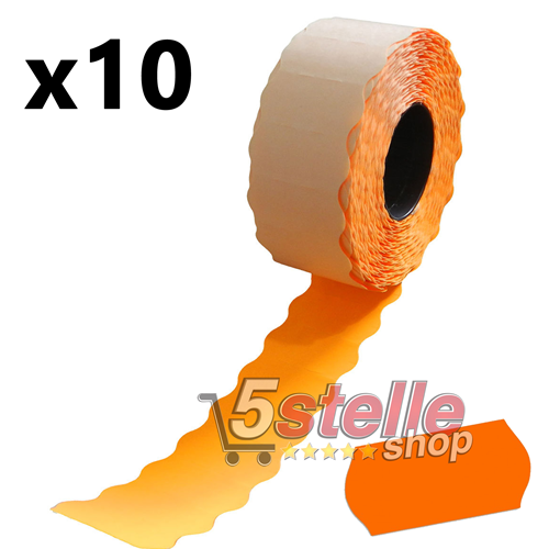 5 Stelle Shop  10 ROTOLI ETICHETTE ADESIVE COLORATE PER