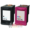 BIPACK CARTUCCE XL COMPATIBILI CON HP 901XL NERO CC654AE + COLORE CC656AE (SD519AE)