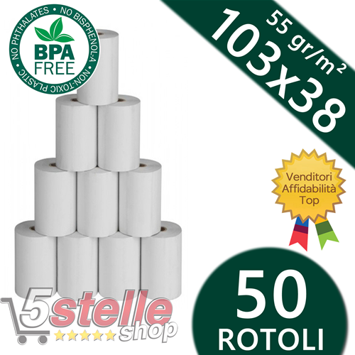 Rotoli termici mm 105x55 d. Foro 18