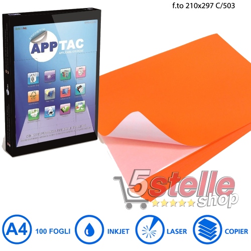 5 Stelle Shop  APPTAC 100 FOGLI A4 DA 100 ETICHETTE C503 210x297