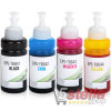 KIT 4 FLACONI RICARICA INCHIOSTRO NERO+COLORI T6641 T6642 T6643 T6644 100ML PER EPSON ECOTANK COMPATIBILE 664