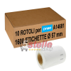 10 ROTOLI ETICHETTE ADESIVE DYMO Ø 57 MM A14681 PER LABELWRITER 400 450