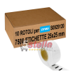 10 ROTOLI ETICHETTE ADESIVE DYMO 25x25 MM S0929120 PER LABELWRITER 400 450