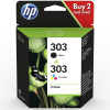 BIPACK CARTUCCE ORIGINALI HP 303 3YM92AE 1x NERO T6N02AE + 1x COLORE T6N01AE