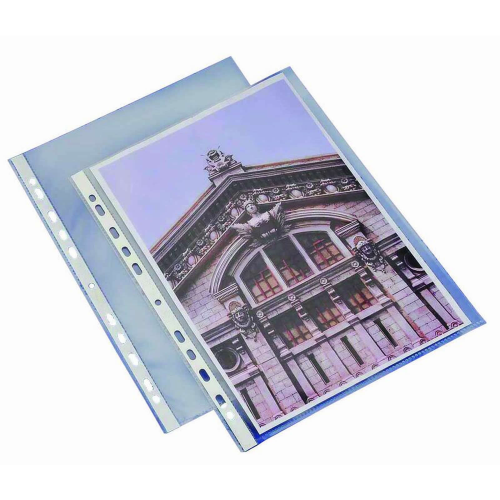 5 Stelle Shop  CONF. 50 BUSTE A4 TRASPARENTI LUCIDE CON FORI - SPESSORE  MEDIO - 22x30cm