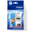 MULTIPACK 4 CARTUCCE INCHIOSTRO ORIGINALI BROTHER LC421 NERO+COLORI