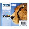 MULTIPACK 4 CARTUCCE INCHIOSTRI ORIGINALI EPSON T0715 SERIE GHEPARDO NERO + COLORI