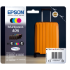 MULTIPACK 4 CARTUCCE INCHIOSTRI ORIGINALI EPSON 405 SERIE TROLLEY NERO + COLORI