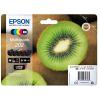 MULTIPACK 5 CARTUCCE INCHIOSTRI ORIGINALI EPSON 202 SERIE KIWI NERO + COLORI