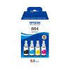 MULTIPACK 4 BOTTIGLIE INCHIOSTRI ORIGINALI EPSON ECOTANK 664 NERO + COLORI 70 ml