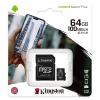 MEMORY CARD MICRO SD XC KINGSTON - 64 GB - UHS-I CLASSE 10 VELOCITA' FINO A 100Mb/s - ADATTATORE SD INCLUSO