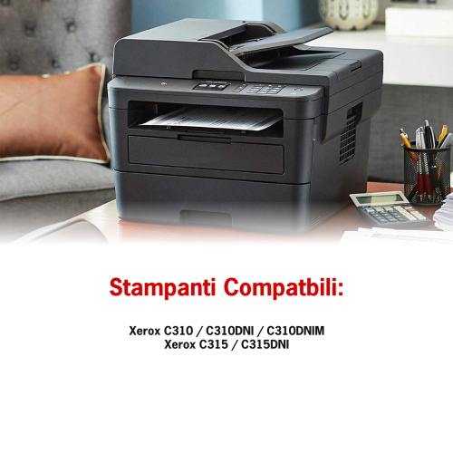 TONER XL MAGENTA COMPATIBILE PER XEROX C310 C310DNI C310DNIM C315 C315DNI CARTUCCIA 006R04366