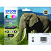 MULTIPACK 6 CARTUCCE ORIGINALI EPSON T2428 SERIE ELEFANTE